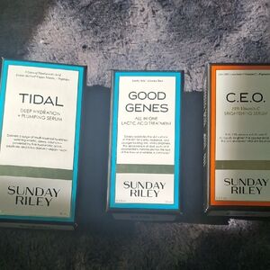 Sunday Riley Tidal, Good Genes, and C.E.O. Serum Trio - Blue, Orange, Black New
